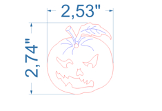 Halloween Apple Ornament SVG laser cut file for Glowforge Product Image 2