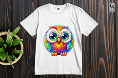 Colorful Cute Owl Clipart Sublimation PNG Product Image 2