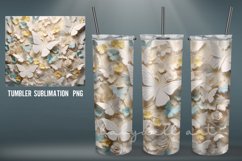 3D Tumbler Wrap| 3D Butterflies Tumbler Sublimation Product Image 2
