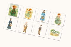 Anne of Green Gables Watercolor Clipart, Anne Shirley Product Image 3