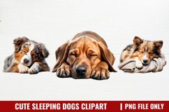 Cute Sleeping Dogs Clipart Product Image 1