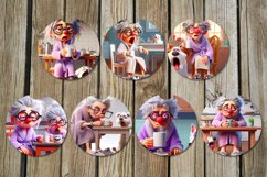3D Cartoon style | 7 morning Car coaster &amp; key chain designs Product Image 2