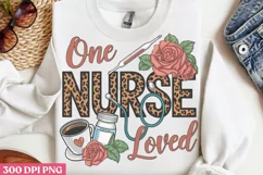 One Nurse Loved PNG, Valentine Nurse Sublimation P Product Image 1
