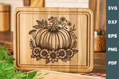 Pumpkin SVG, Fall, Cutting board, Laser cut, Cricut svg Product Image 1