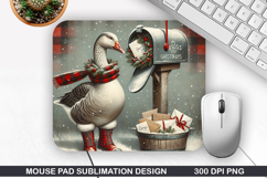Goose Mouse Pad Sublimation, Christmas Mouse Pad PNG Product Image 1