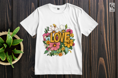 Colorful Love Flower Bouquet Clipart Sublimation PNG Product Image 2