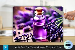 Aromatic Essence Lavender Oil Cutting Board PNG Design Product Image 1