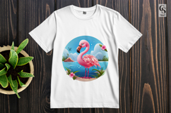 Pink Flamingo Clipart Sublimation PNG Product Image 2