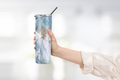 White Gold Blue Marble Tumbler Wrap Design Product Image 2