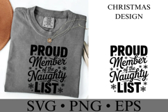Proud member of the Naughty List Svg | Shirt Svg Product Image 3