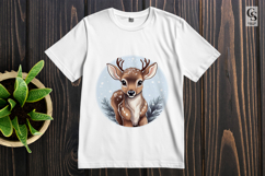 Cute Deer Clipart Sublimation PNG Product Image 2
