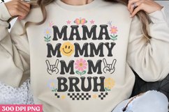 Mama mommy mom bruh PNG, Retro Mama Sublimation PNG Product Image 1