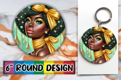 Unique Round Ornaments Design, Afro Girl Product Image 1