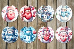 Christmas Snowman | 8 xmas Car coaster &amp; key chain designs Product Image 2