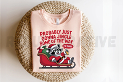 Funny Christmas Raccoon PNG, Retro Holiday Sublimation PNG Product Image 2