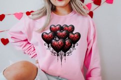 Gothic Valentines Day Clipart, Valentine Skeleton Product Image 2