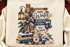 4 Cozy Winter Shirt PNG Designs, 4 Rustic Winter Quote Shirt Product Image 2