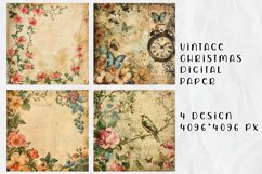 Vintage Flowers Junk Journal Scrapbook Paper Product Image 1