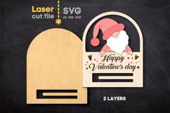 Valentine&#039;s Day Postcard SVG laser cut file for Glowforge Product Image 2