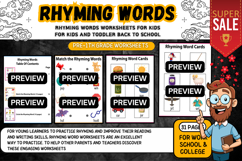Rhyming Words Worksheets Build confidence Product Image 2