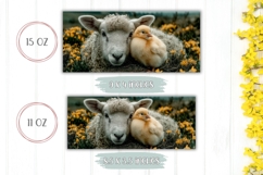 Easter Lamb Mug Wrap Design, Easter Chick Mug Template Product Image 2