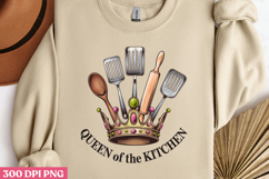 QUEEN of the KITCHEN PNG, Vintage Kitchen Sublimation PNG Product Image 2