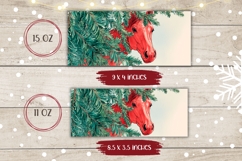 Cartoon Christmas Horse Mug, Christmas Animals Mug Wrap Product Image 2