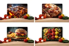 Burger Cutting Board, Grill PNG, Fast Food PNG Product Image 2