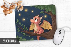 Whimsical Dragon Dreams mouse pad PNG Design Product Image 1
