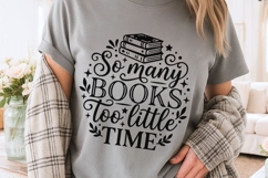 So Many Books Too Little Time Svg, Book Lover Svg. Product Image 3