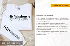 His Wisdom SVG - Father's Day Sleeve T shirt Design Product Image 2