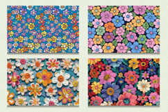 Crochet Spring Blooms Cutting Boards sublimation Design Product Image 2