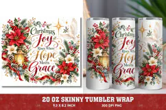 Christmas Joy 20oz Tumbler Wrap, Christian Christmas Dove Tu Product Image 2