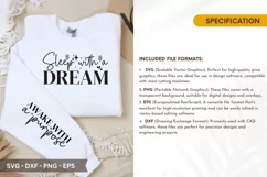 Sleep with a dream SVG - Mother's Day Sleeve T shirt Design Product Image 2