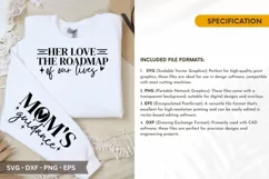 Her Love the Roadmap SVG - Mother's Day Sleeve T shirt Desig Product Image 2