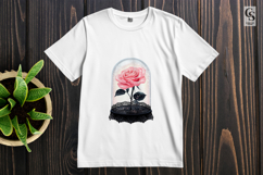 Pink Glass Dome Rose Clipart Sublimation PNG Product Image 2