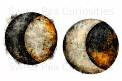 Moon, Sun, Stars, Fantasy, Ephemera, PNG, Clipart Product Image 2