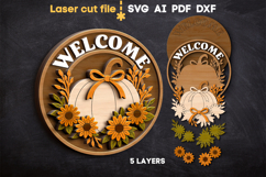 Thanksgiving Welcome SVG laser cut files for Glowforge Product Image 2