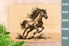 Horse Design, Cutting board SVG, Laser cut, Cricut Product Image 3