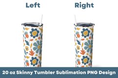 Flowers Seamless Pattern 20 oz Tumbler Sublimation PNG Product Image 2