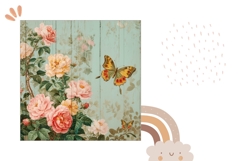 Pink Roses Pillow Case, Butterfly Pillow Designs Product Image 2