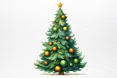 Watercolor Christmas Tree Sublimation Product Image 2