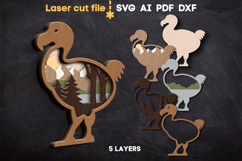 Dodo bird SVG laser cut file for Glowforge Product Image 2