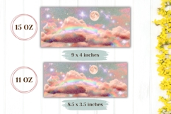 Rainbow Mug Wrap Design, Celestial Mug, Glitter Mug Template Product Image 2