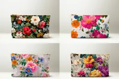 Roses Cosmetic Bag, Vintage Flowers Cosmetic Bag Designs Product Image 2