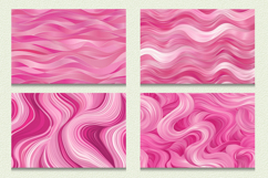 Pink Abstract Waves Cutting Boards sublimation Design Product Image 2