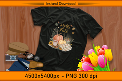 Hello Fall Pumpkins Coffee and Blanket Sublimation PNG Product Image 2