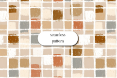 Neutral Geometric Checkered Seamless Pattern Product Image 1