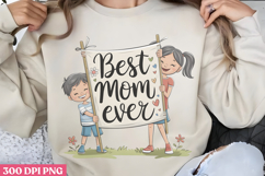 Floral Mama Mom Sublimation PNG Product Image 3