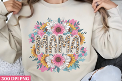 Floral Mama Mom Sublimation PNG Product Image 1